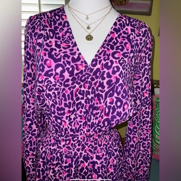 Lilly Pulitzer NWT Cristiana Dress Purple Berry My Favorite Spot $228 Size 8 - Picture 9 of 11